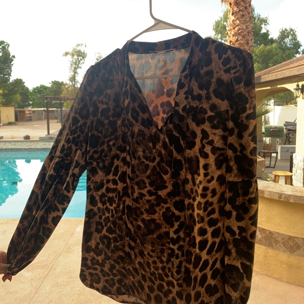 Michael lord blouse. Cheetah print